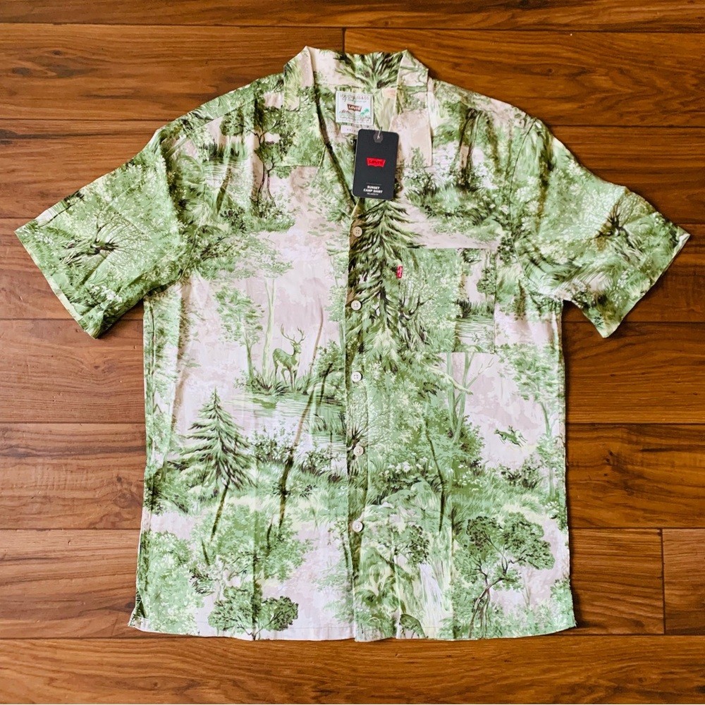 NWT Levi Strauss & Co. Of California Sunset Camp Men's Button-Up Size S